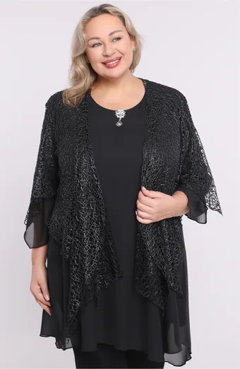 Sudraba un melna zirnekļa tīkla bolero