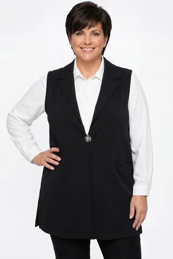 Melna veste ar kabatām