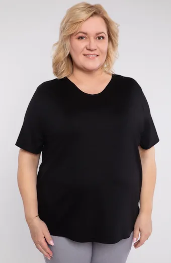 Melna trikotāžas blūze