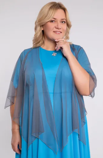 Pelēks šifona bolero