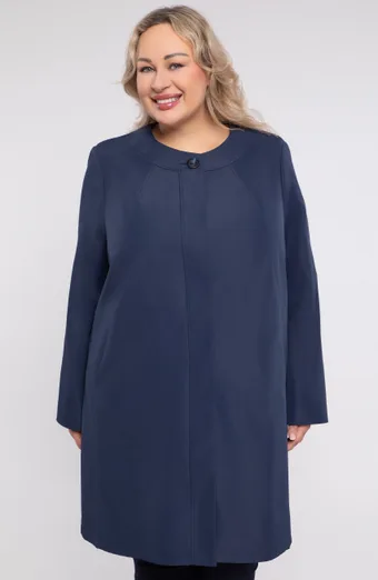 Elegants tumši zils mētelis