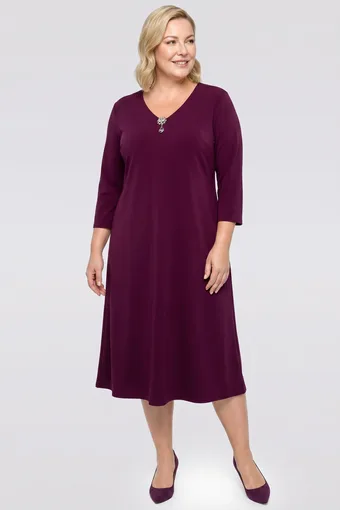 Formāla violeta kleita ar piespraudi