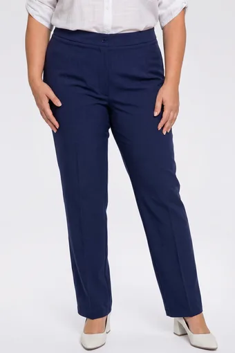 Tumši zilas lina bikses ar ieloci