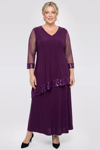 Violeta tīklveida kleita
