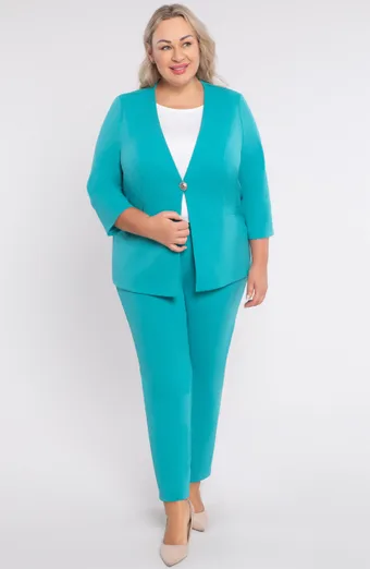 Tirkīza elegants uzvalks