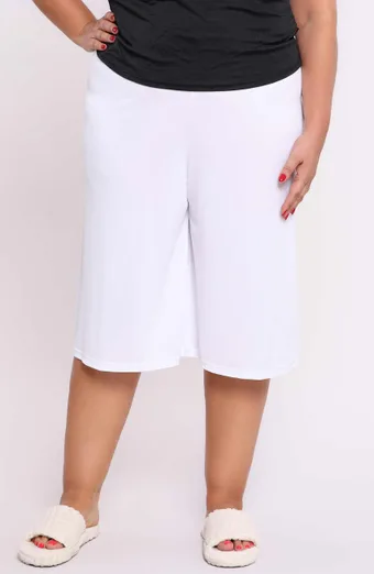 Pusslīdošās bikses baltā krāsā Mewa