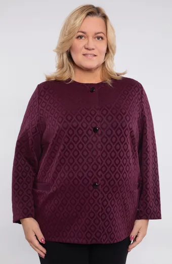 Violeta žakete ar kabatām