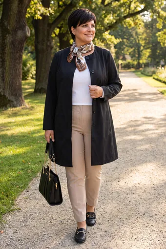 Elegants melns mētelis