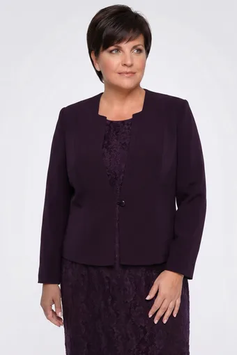 Tumši violeta žakete ar pogu