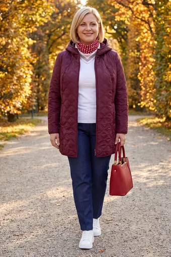 Violeta jaka ar dekoratīvu stepējumu