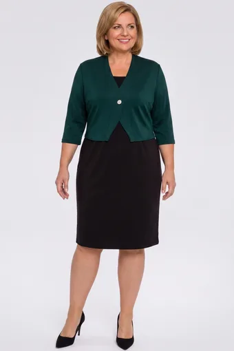 Zaļa un melna kleita