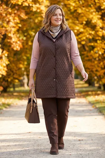 Brūna stepēta veste
